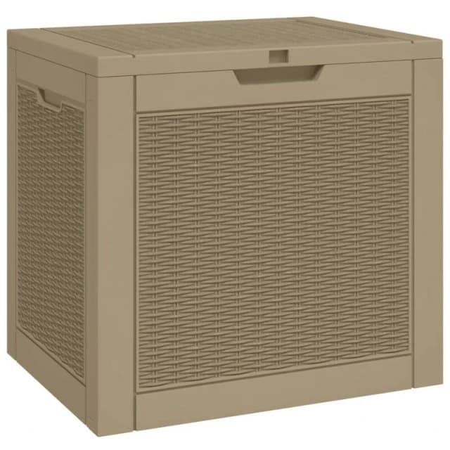 VIDAXL Garden Storage Box Light Brown 55.5x43x53cm Polypropylene Vidaxl 8720845789749