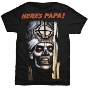 Ghost Here's Papa Mens Black T Shirt: Large