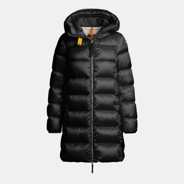 Parajumpers Womens Marion Hooded Duck Down Water Resistant Short Puffer Jacket Black female 8 (XS)