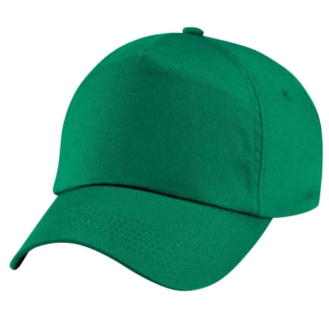 Beechfield Plain Original 5 Panel Baseball Cap in Green Green Unisex One Size