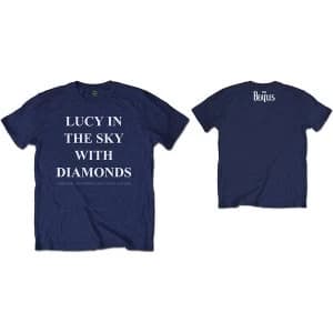 The Beatles - Lucy in the sky with diamonds Unisex Large T-Shirt - Blue