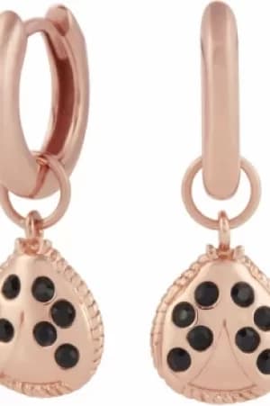 Ladybird Huggie Hoops Rose Gold Earrings OBJAME210