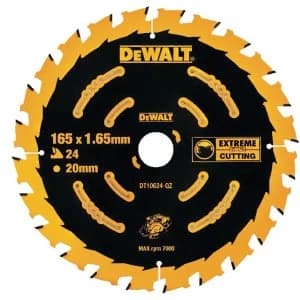 DEWALT Cordless Extreme Framing Circular Saw Blade 165 x 20mm x 24T