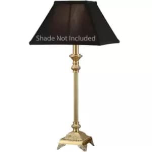 Luxury Traditional Table Lamp Light Solid Brass Square BASE 520mm Tall Holder