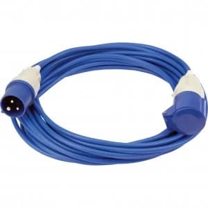 Draper Extension Trailing Lead 16 amp 2.5mm Blue Cable 240v 14m