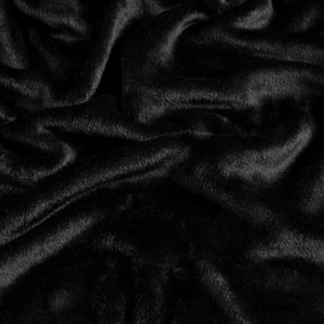 OHS OHS Ultra Soft Flannel Fleece Throw Blanket in Black Size: 120cm x 150cm Black 120cm x 150cm Unisex 5027434154135