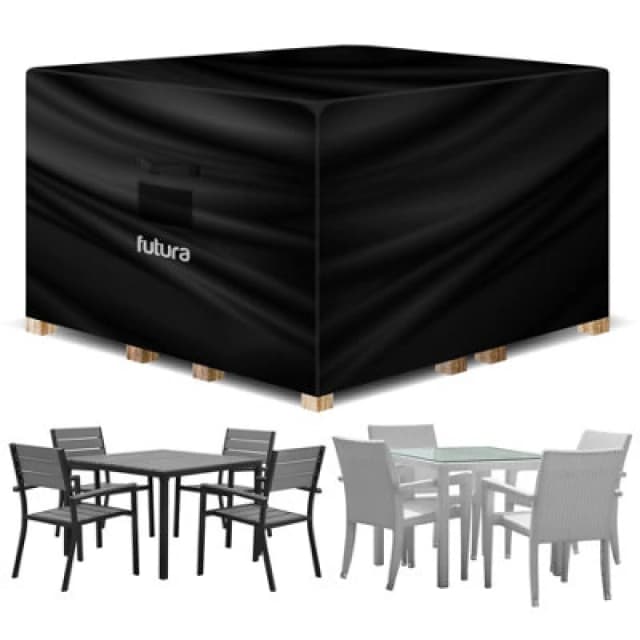 Futura 420D Square 250X250X90Cm Waterproof Garden Furniture Cover, Outdoor Patio Weatherproof Rattan Sofa Shield