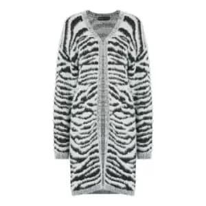 Mela London Black And White Zebra Knitted Jumper - Black