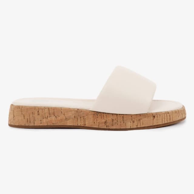 Where's That From 'Ember' Flatform Sliders Sandal Cream