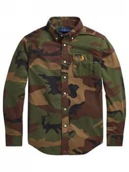 Ralph Lauren Boys Long Sleeve Camo Print Shirt - Multi