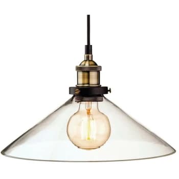 Firstlight - Empire - 1 Light Dome Ceiling Pendant Antique Brass, Clear Glass, E27