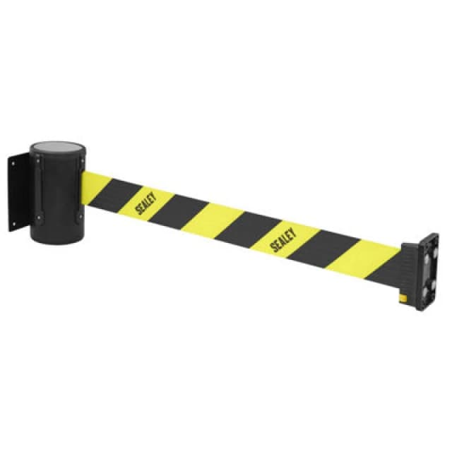 Sealey Wall Mounting Retractable Hazard Tape Belt Barrier EV22