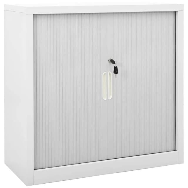 VIDAXL Sliding Door Cabinet Grey 90x40x90cm Steel Vidaxl 8720286566398