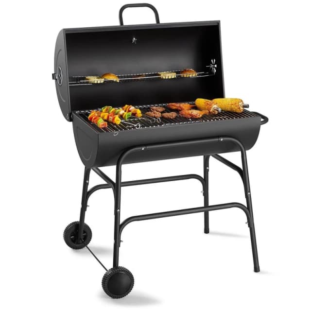 VonHaus American Style BBQ with Shelf Black unisex One Size