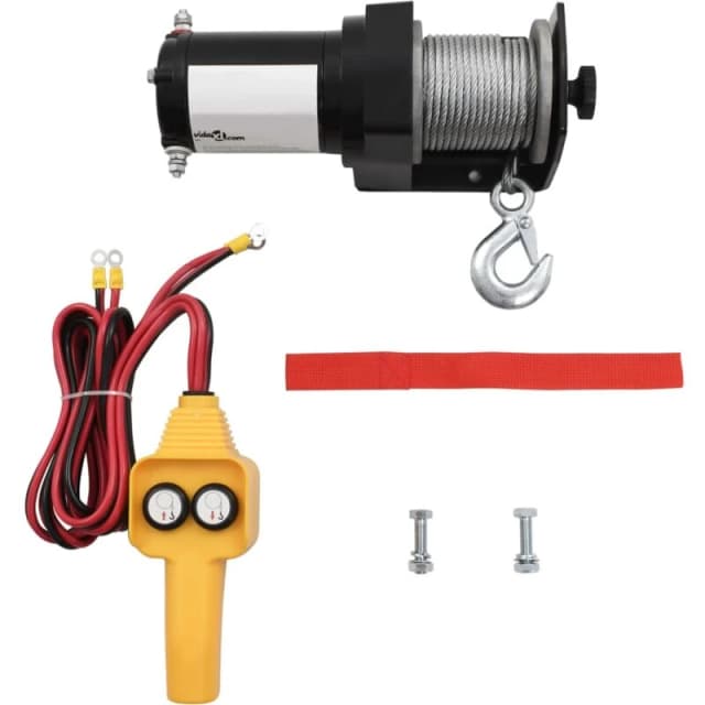 VIDAXL 12 v Electric Winch 907 kg Wire Remote Control Vidaxl 210229fr