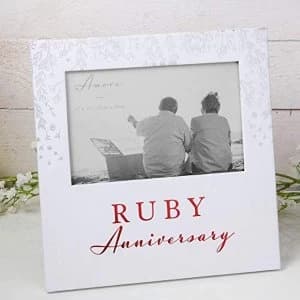 6" x 4" - Amore By Juliana Photo Frame - Ruby Anniversary