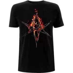 Bring Me The Horizon - Flaming Hex Unisex Large T-Shirt - Black