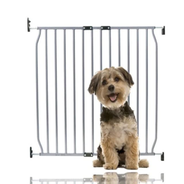 Bettacare Eco Screw Fit Pet Gate, Grey, 80Cm - 90Cm, Screw Fitted Dog Gate, Safety Gate For Puppy