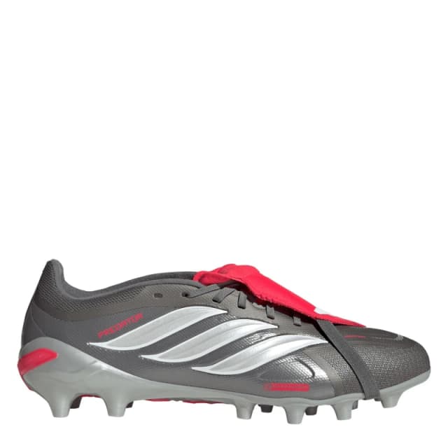 adidas Mens adidas Predator Fold-Over Tongue League Astro Turf Football Boots Grey/Red male 6 (39.3)