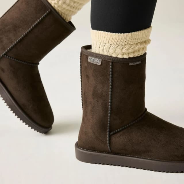 Regatta Womens Risely Waterproof Fur Lined Boots in Brown Size: 5 Brown Female 5