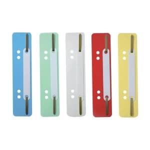 Durable Flexi Filing Strip Fasteners 5 Assorted Colours for 60mm and 80mm Binding Mechanisms Pack of 25