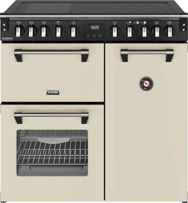 Stoves Richmond Deluxe 90Ei RTY 90cm Electric Range Cooker with Induction Hob - Cream - A/A/A Rated