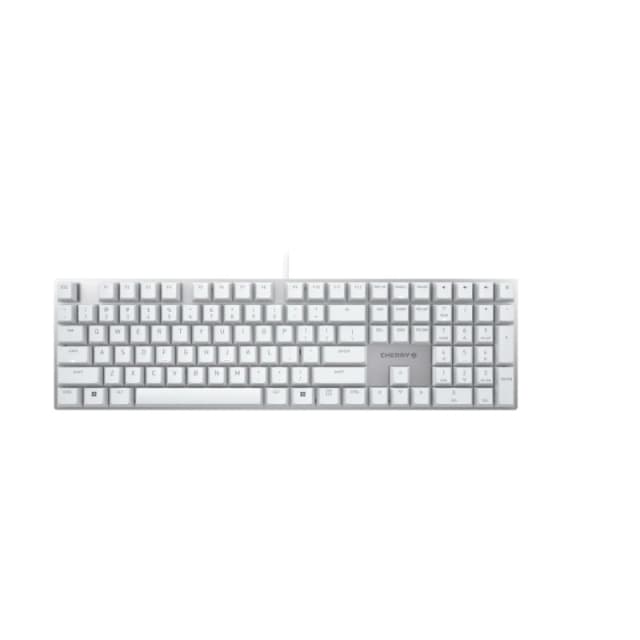 Cherry CHERRY KC 200 MX keyboard Universal USB QWERTY English Silver, White G80-3950LIBUS-1