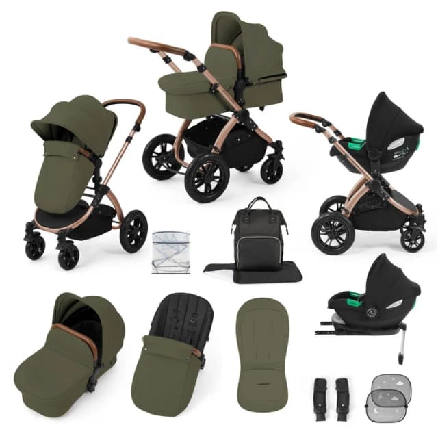 Ickle Bubba Stomp Luxe All-in-One I-Size Travel System- Cirrus Travel Systems one BRONZE / WOODLAND / TAN 70660574055