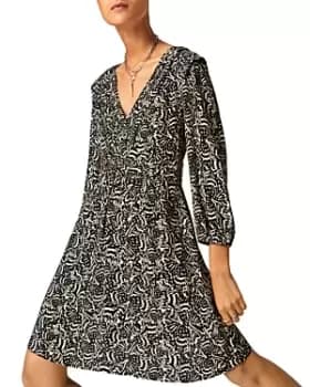 ba & sh Lia Abstract Print Dress