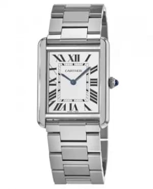 Cartier Tank Solo 34.8mm x 27.4mm Steel Unisex Watch W5200014 W5200014
