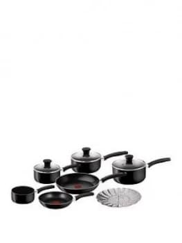 Tefal Delight 7 Piece Pan Set - Black