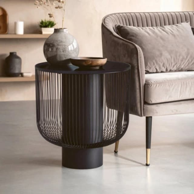 Fifty Five South Fifty Five South Trento Round Side Table - Black