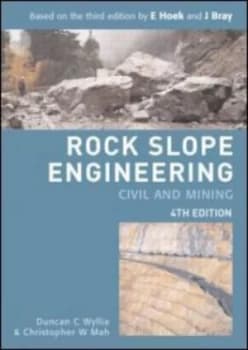 Rock Slope Engineering by Duncan C. Wyllie Paperback