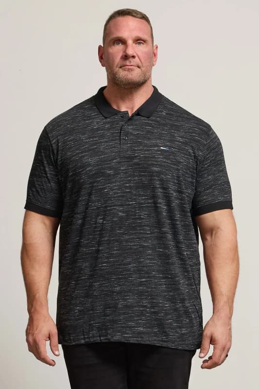 BadRhino Marl Polo Shirt Black