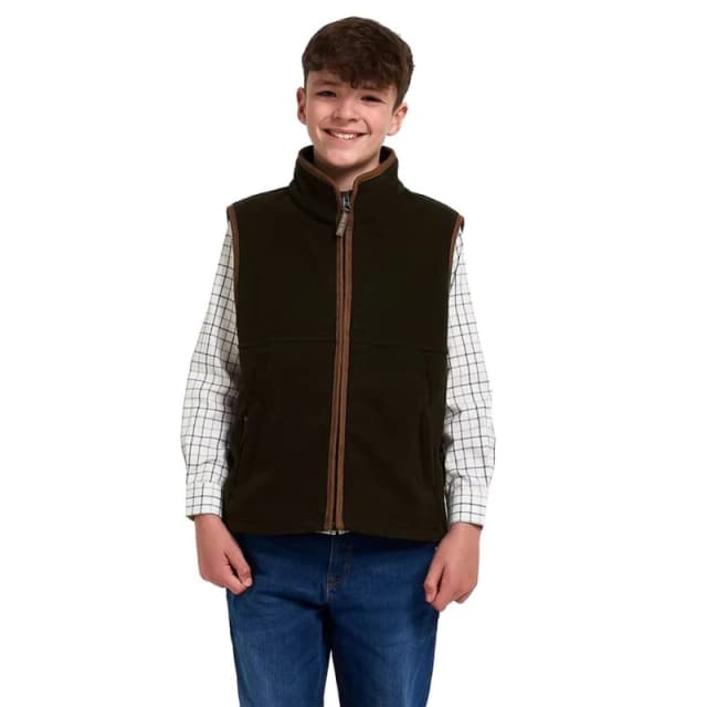 Jack Pyke Countryman Gilet in Dark Olive Size: 3-4 Years Dark Olive Unisex 3-4 Years