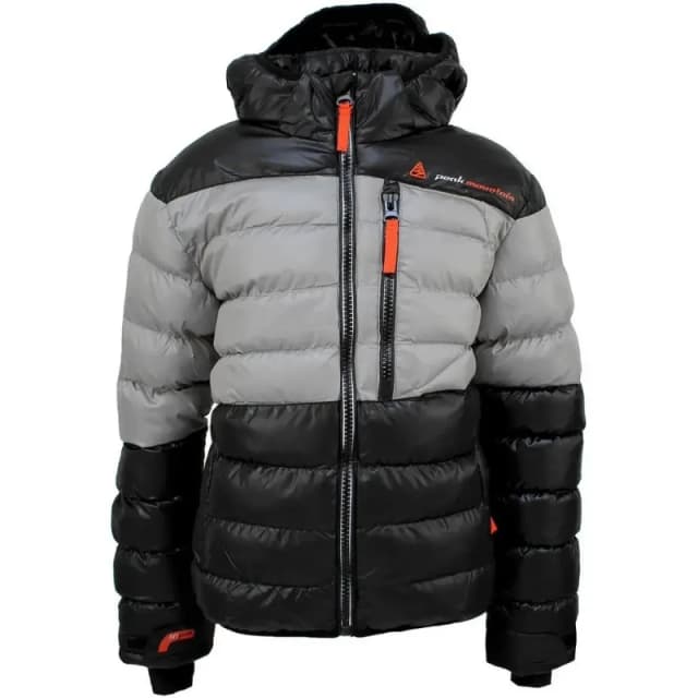 Peak Mountain Children's ski jacket Peak Mountain Ecaptin Noir Male 16 ans ECAPTIN/10-16/YA/A/NOIR-GRIS