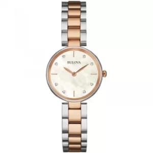 Ladies Bulova Quartz Diamond Gallery Two-tone steel/gold plate Watch