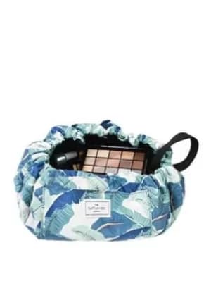 The Flat Lay Co. The Flat Lay Co. Tropical Leaves Open Flat Makeup Bag, Green, Women