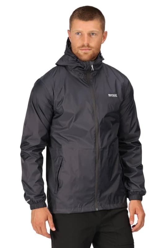 Regatta Mens 'Pack-It III' Waterproof Packaway Jacket in Dark Grey Size: 5XL Dark Grey Male 5XL