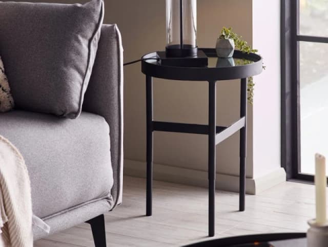 Julian Bowen Franki Mirrored Glass Lamp Table