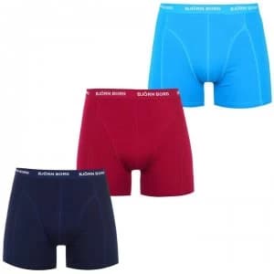 Bjorn Borg 3 Pack Tonal Trunks - Blue Danube