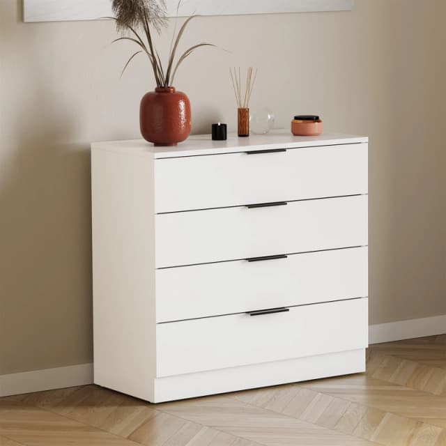 Lassic Trega 4 Drawer Chest of Drawers White unisex 4 Drawer
