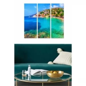 MDF310178012 Multicolor Decorative MDF Painting (3 Pieces)