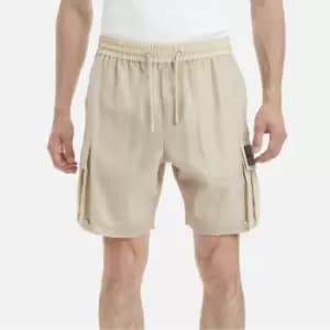 Calvin Klein Jeans Mens Mesh Ripstop Cargo Shorts - Classic Beige - M
