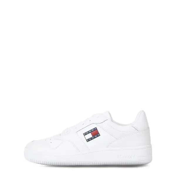 Tommy Jeans Retro Leather Basket Trainers - White 8