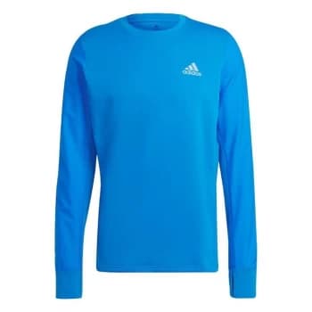 adidas Fast Reflective Crew Sweatshirt Mens - Blue Rush / Reflective Silver