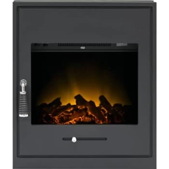 Adam - Oslo Electric Inset Stove in Black with Remote Control