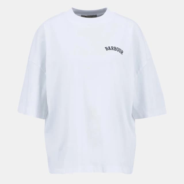Barbour Claydon Oversized T-Shirt White female 14 (L)