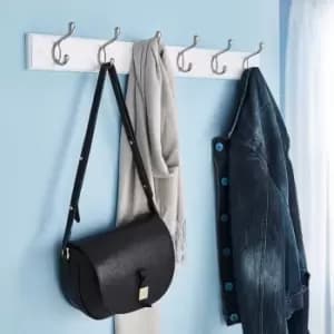 House of Home Quality 6 Double Coat Hooks Wall Or Door Mountable With Fixings