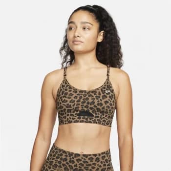 Nike AOP Indy Bra Womens - Brown Leo